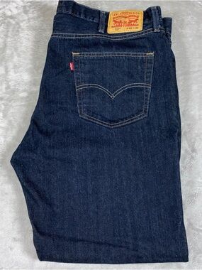 Levi's 527 Mens 42x30 Bootcut Jeans Dark Wash Classic Fit Denim Lightweight